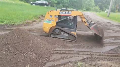 grading wheeled skid steer|grading driveway with skid steer.